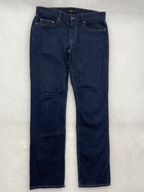 Banana Republic Slim Fit Dark Wash Blue Indigo Denim Stretch Jeans Men's 33x32